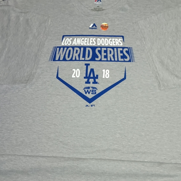 Majestic Los Angeles Dodgers World Series T-Shirt - Gray - Picture 2 of 4